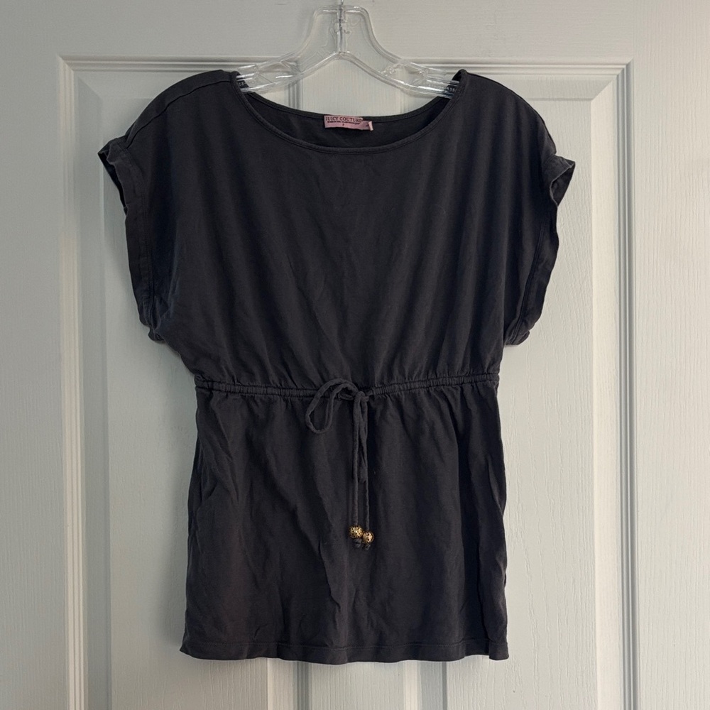 Juicy Couture Short Sleeve Drawstring Top Sz P
